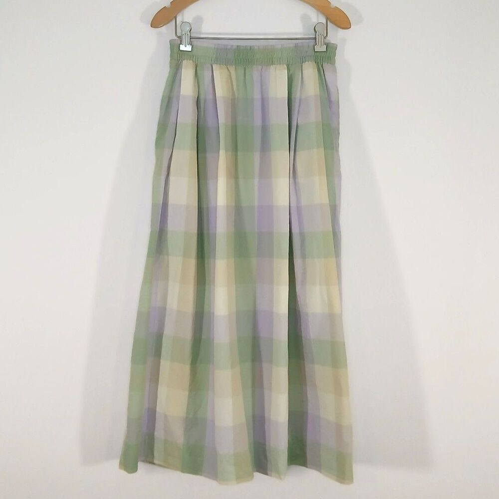 Vintage Pendleton Plaid Midi Skirt Size 6 USA Made Cotton Cottagecore Preppy